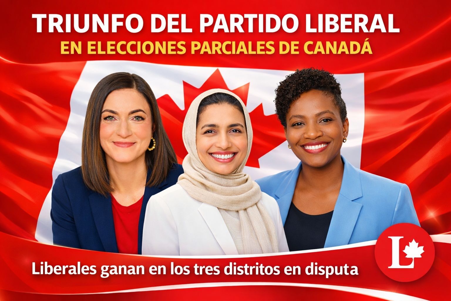 El Partido Liberal conquista los tres distritos en las elecciones parciales de Canadá