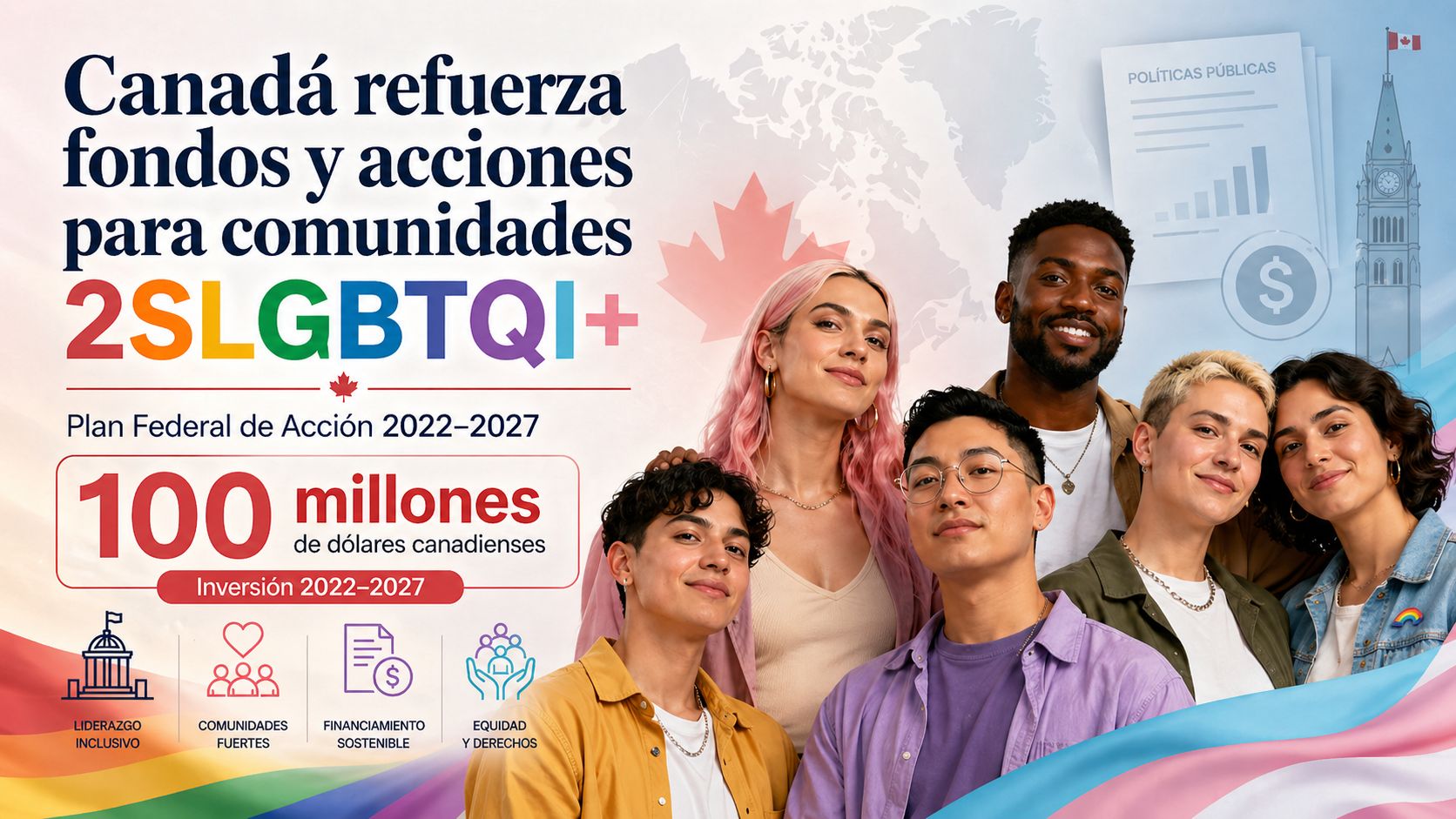 Canadá refuerza fondos y acciones para comunidades 2SLGBTQI+ en medio de desafíos por igualdad y seguridad
