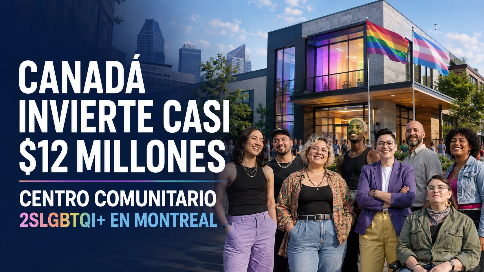 Inversión de casi 12 millones de dólares para Centro comunitario 2SLGBTQI+en Montreal Canada.